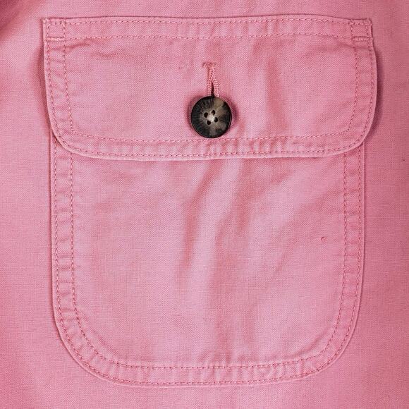 LL Bean Barn Coat Field Jacket Pink Canvas Chore Corduroy Vtg Women’s Medium - Picture 5 of 12